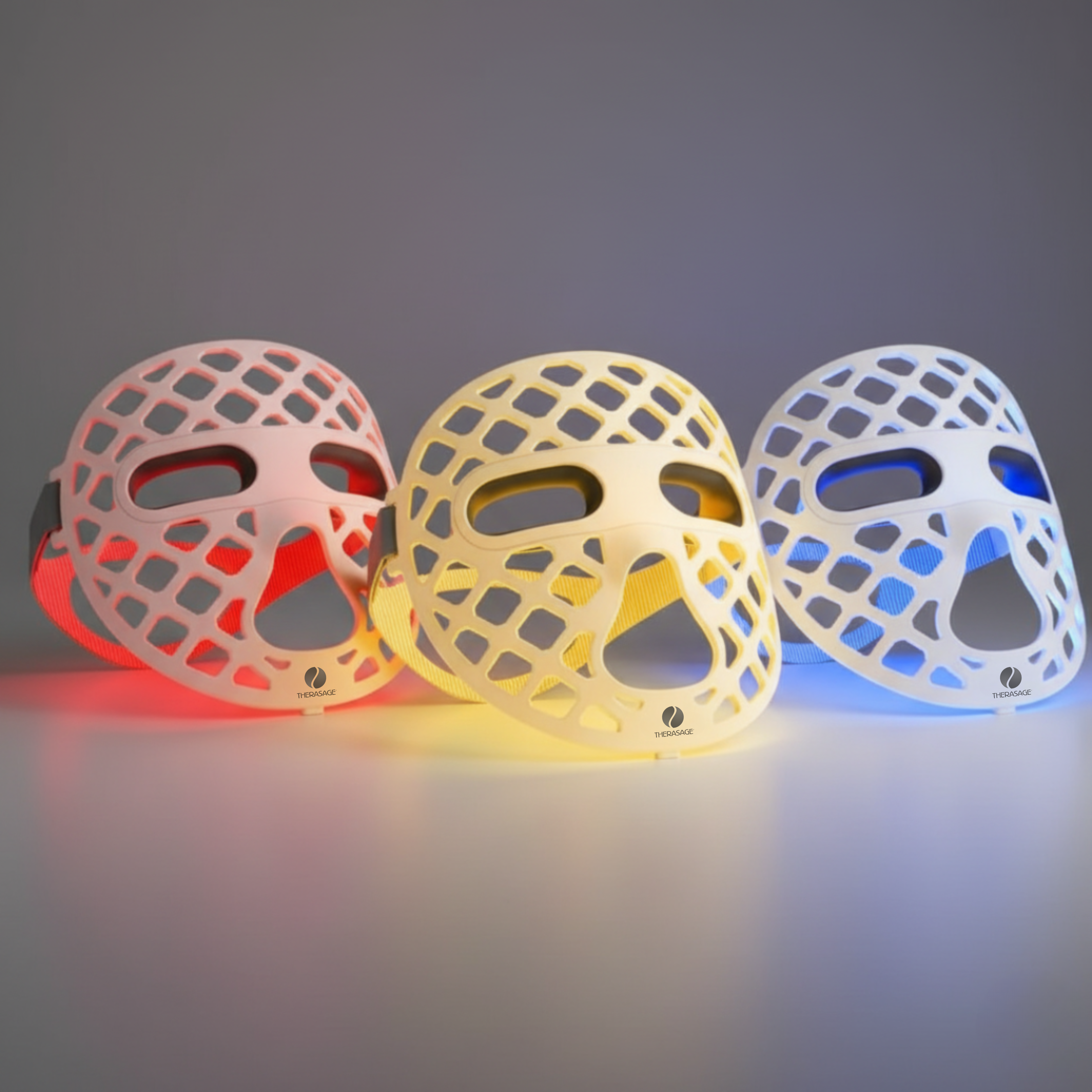 TheraGlow Mask2Go+™ LED Light Therapy Face Mask — 216 Medical-Grade LEDs with Red, Blue, Yellow & NIR Light for Skin Rejuvenation