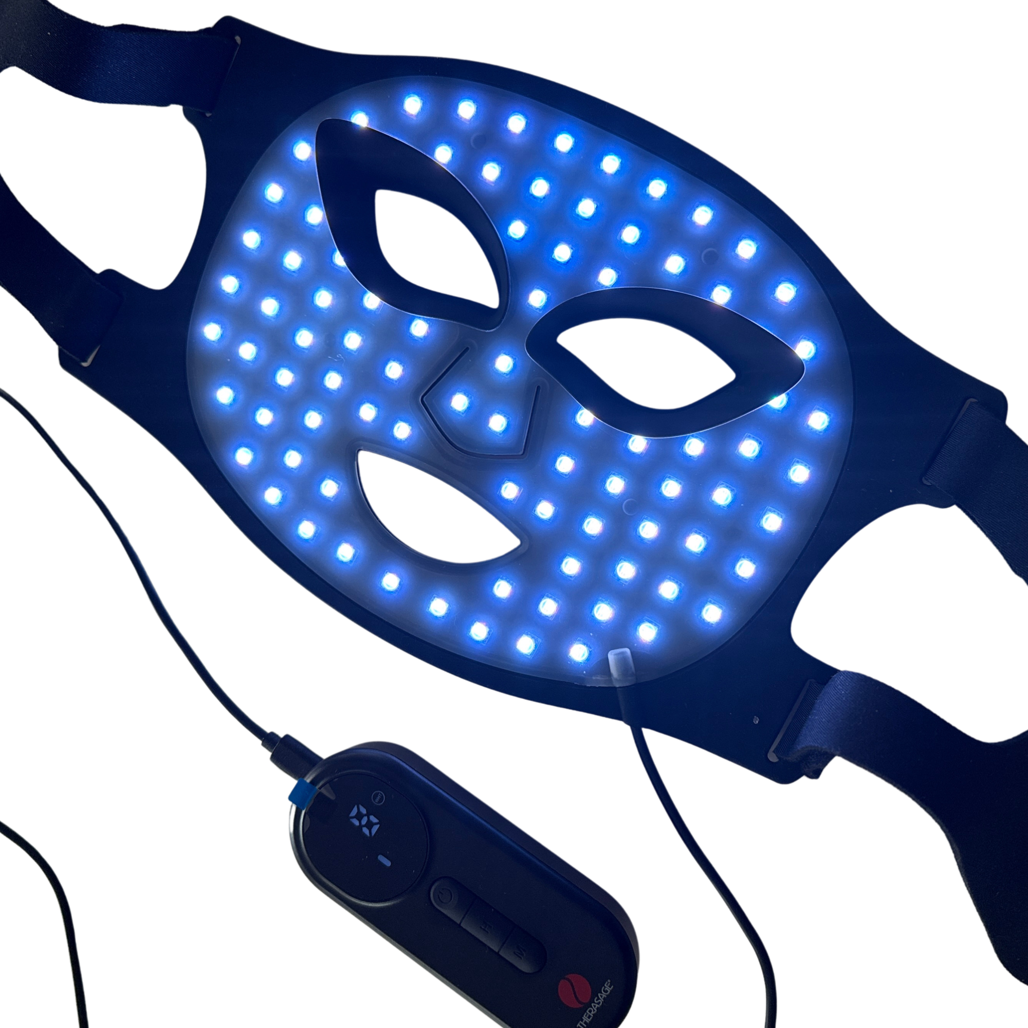 TheraGlow Mask2Go™ Red Light Therapy LED Face Mask — 8 Light Modes with Adjustable Intensity for Collagen Support and Skin Renewal