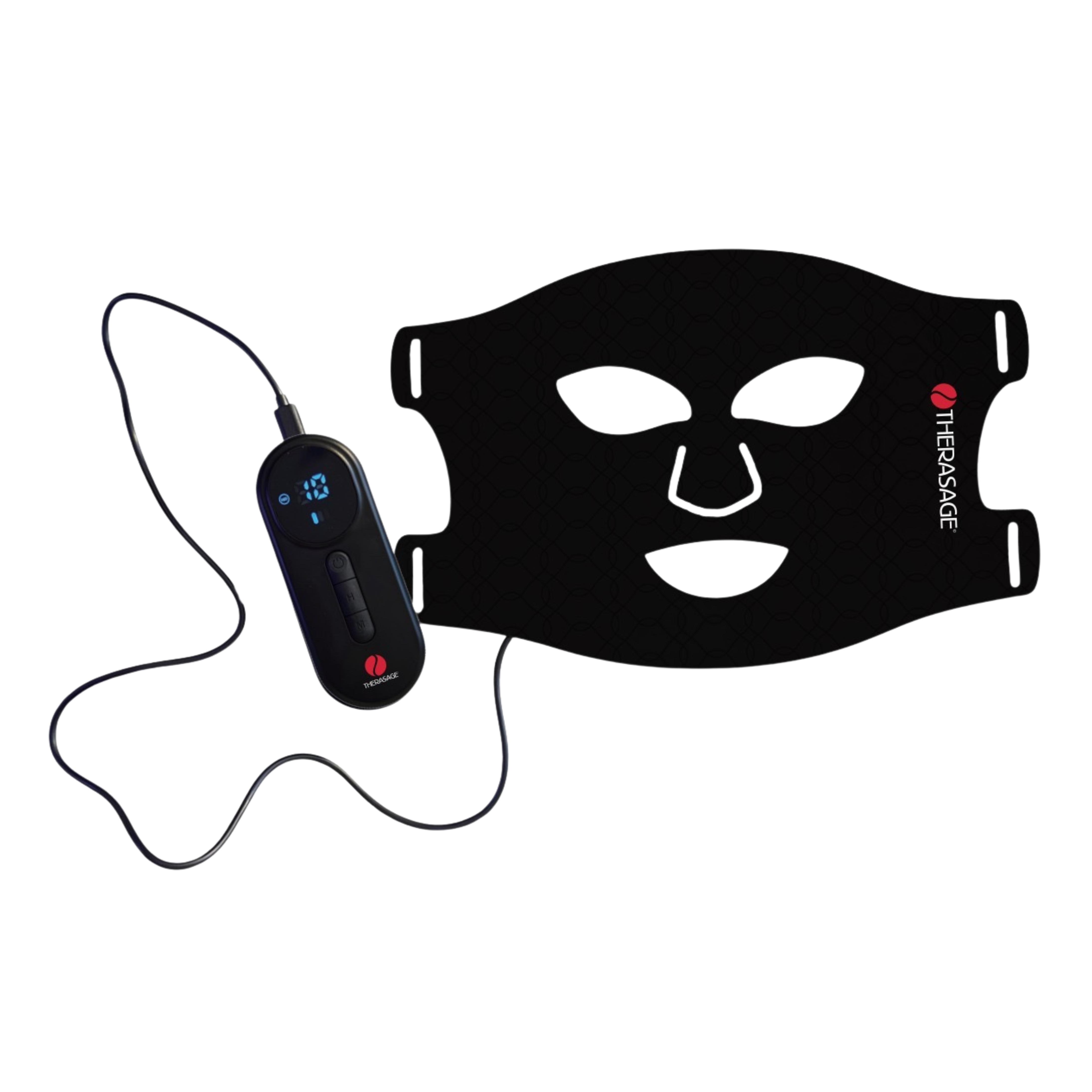 TheraGlow Mask2Go™ Red Light Therapy LED Face Mask — 8 Light Modes with Adjustable Intensity for Collagen Support and Skin Renewal