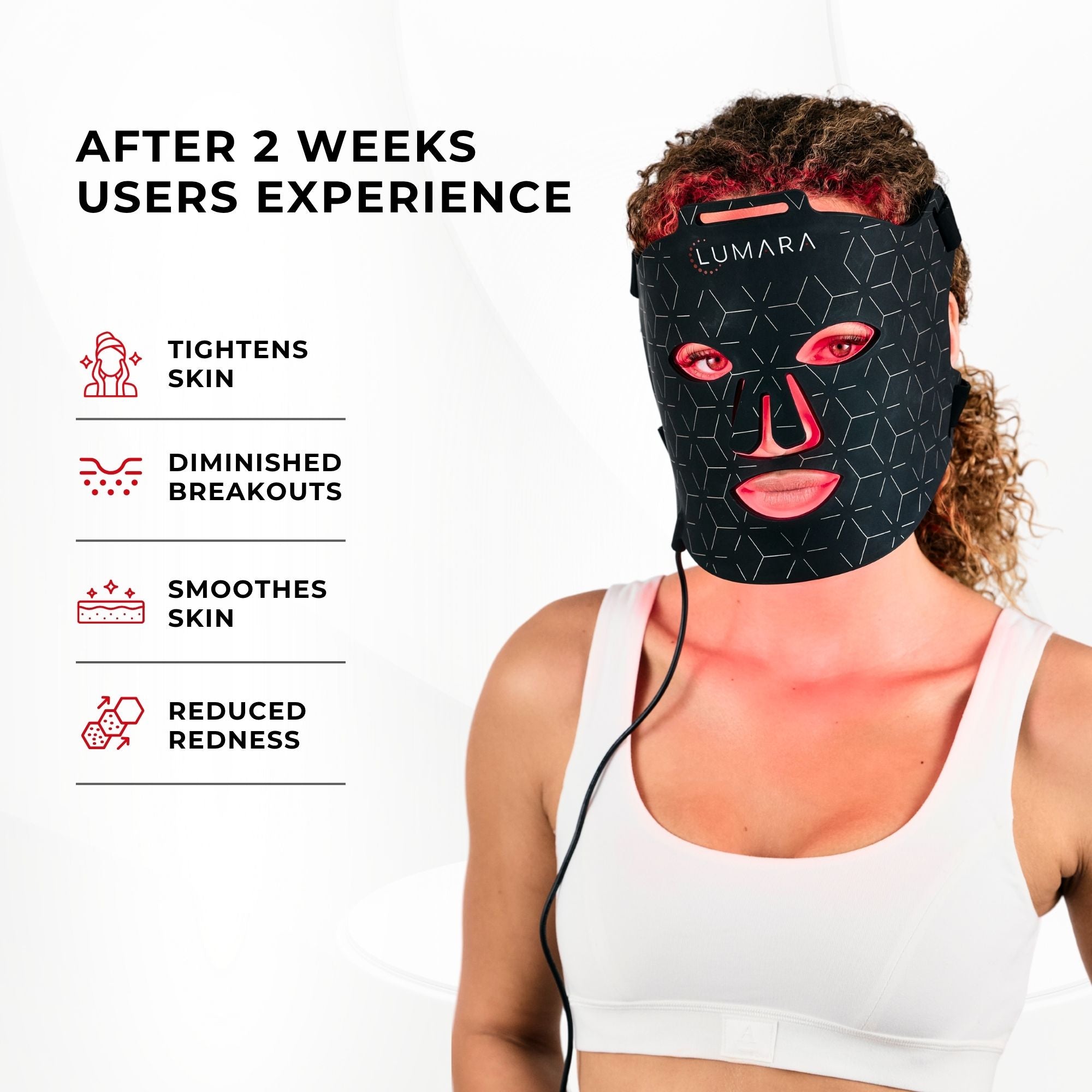 Lumara Viso Red Light Therapy Face Mask | 470 LED Facial Skincare Device