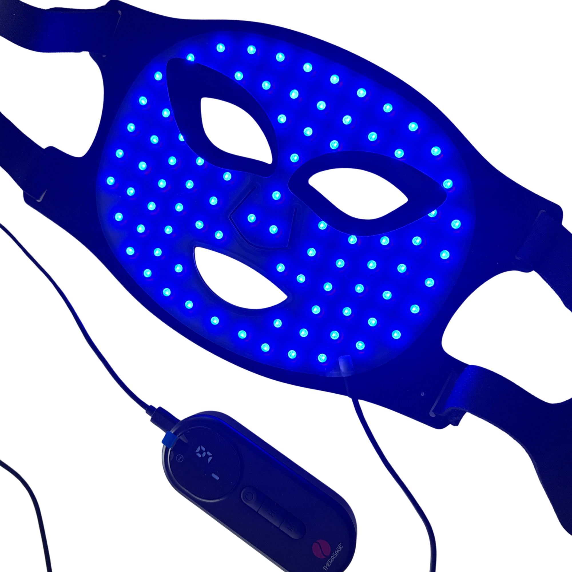 TheraGlow Mask2Go™ Red Light Therapy LED Face Mask — 8 Light Modes with Adjustable Intensity for Collagen Support and Skin Renewal