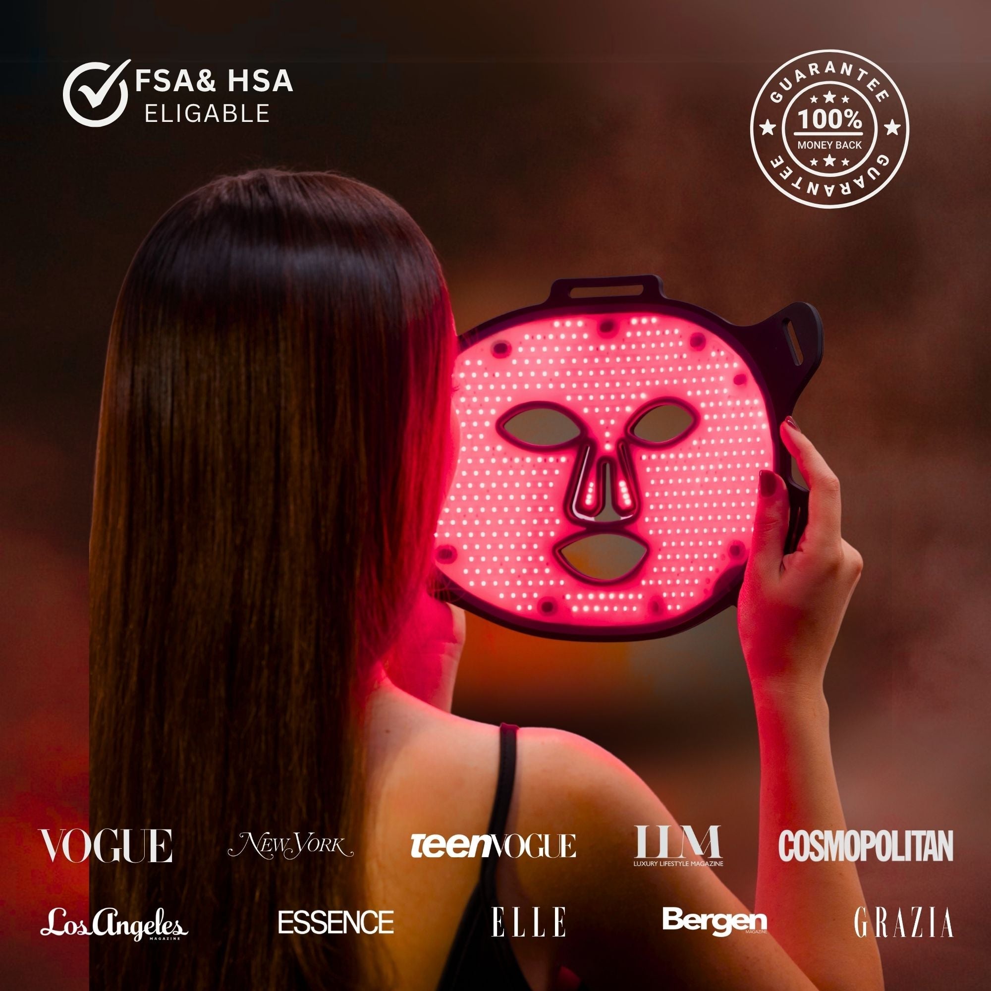 Lumara Viso Red Light Therapy Face Mask | 470 LED Facial Skincare Device