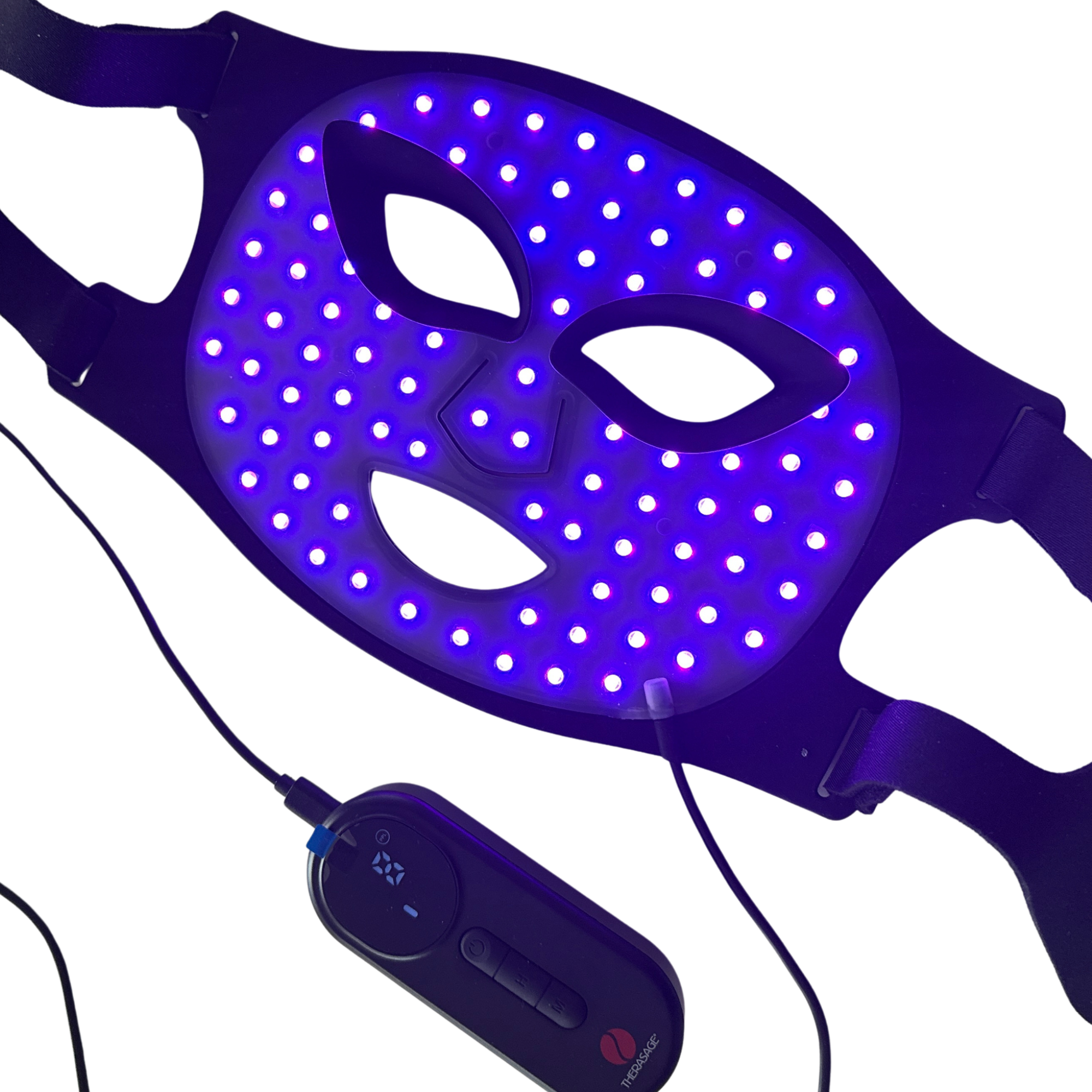 TheraGlow Mask2Go™ Red Light Therapy LED Face Mask — 8 Light Modes with Adjustable Intensity for Collagen Support and Skin Renewal