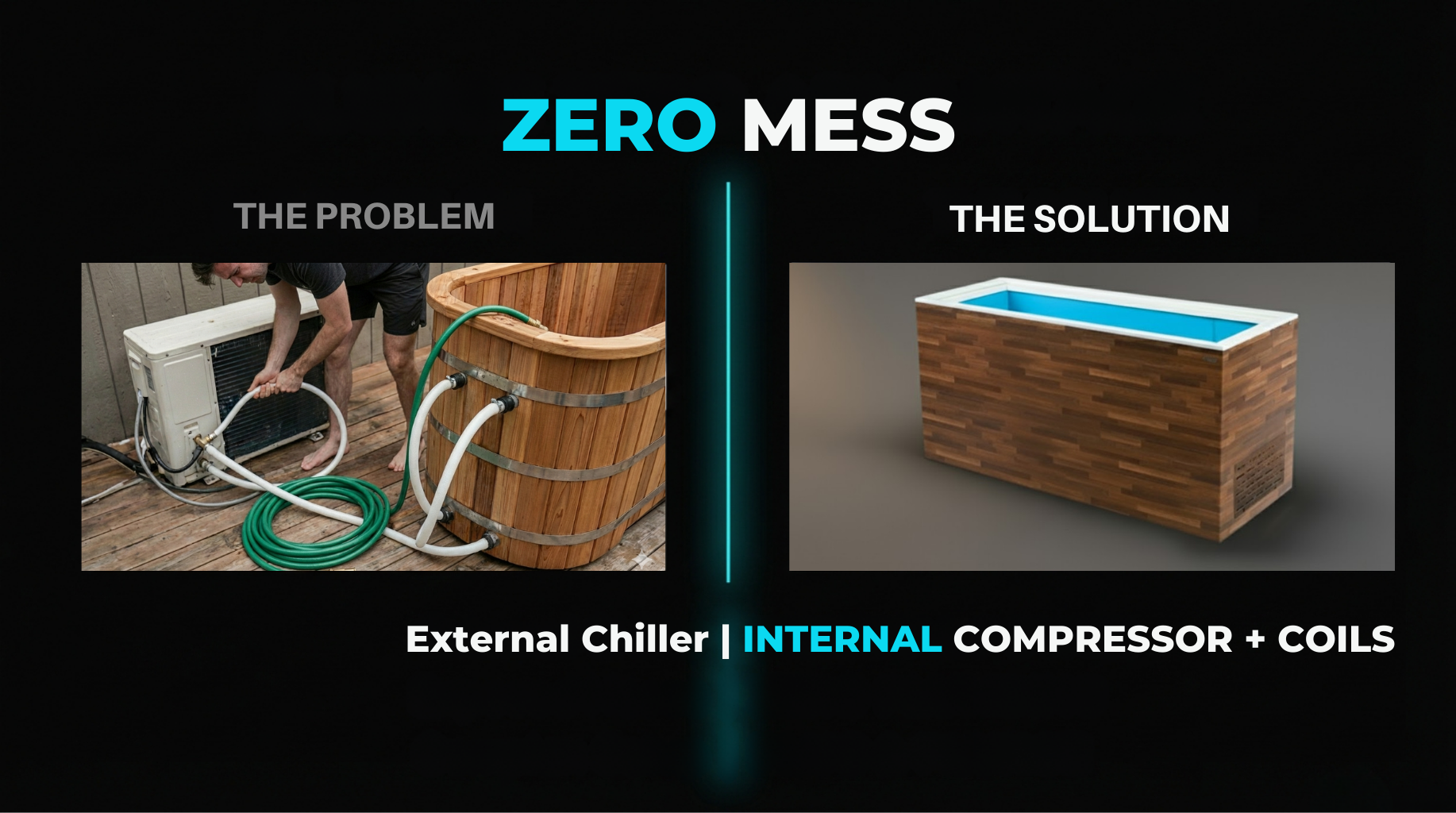 Plunge Zero Cold Plunge Tub | 33°F Precision | SaunaSkin or Matte Black Luxury Finish