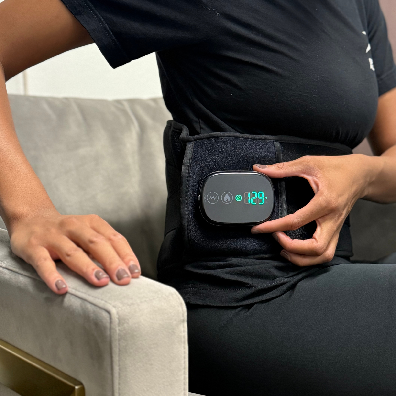 TheraBelt Red Light Therapy Recovery Belt — 660nm & 850nm NIR with Vibration Massage for Muscle Recovery and Circulation Support