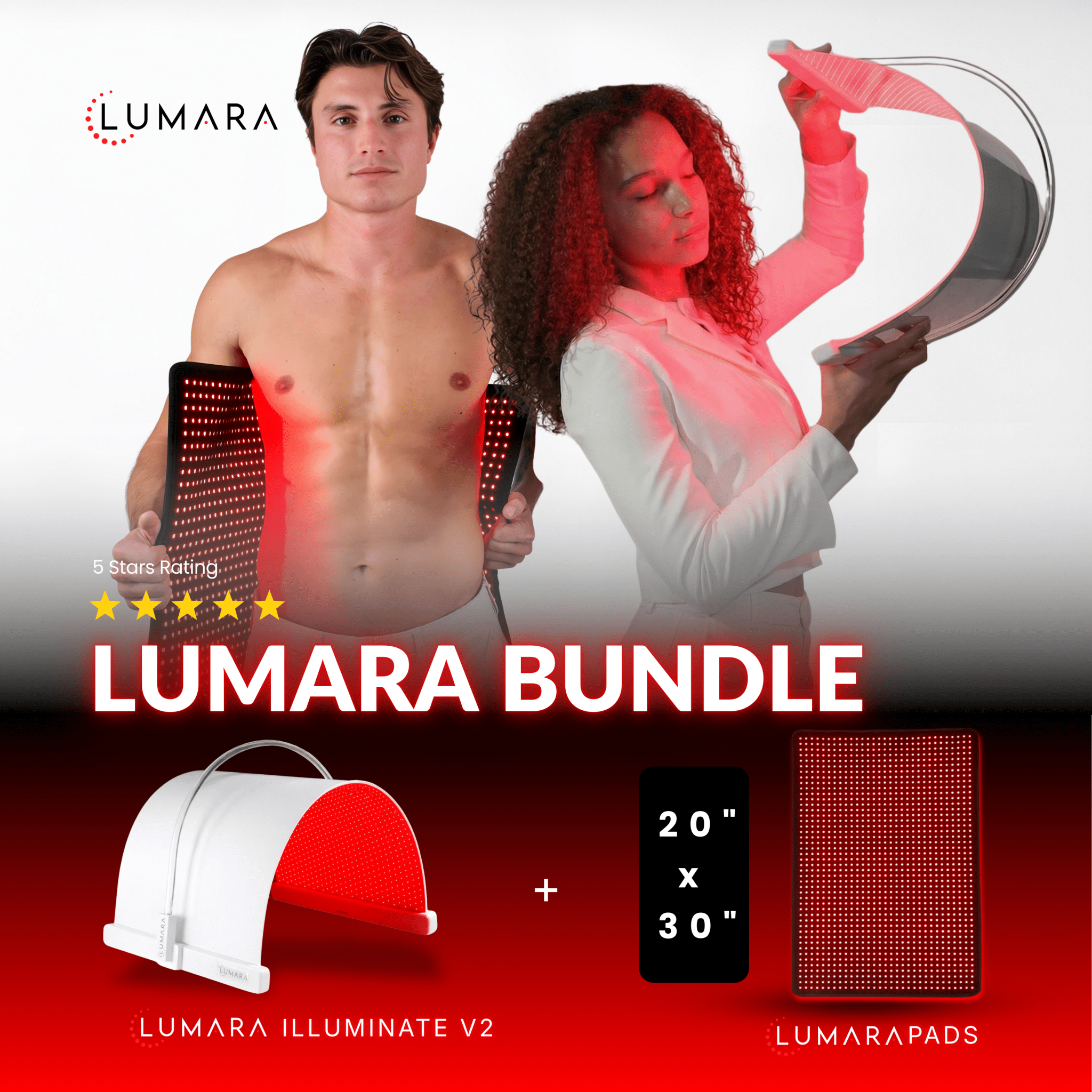 Illuminate V2 (VISO PRO) Lumara Illuminate Red V2 Light Therapy Panel | 1,980 LED Skin Longevity Device