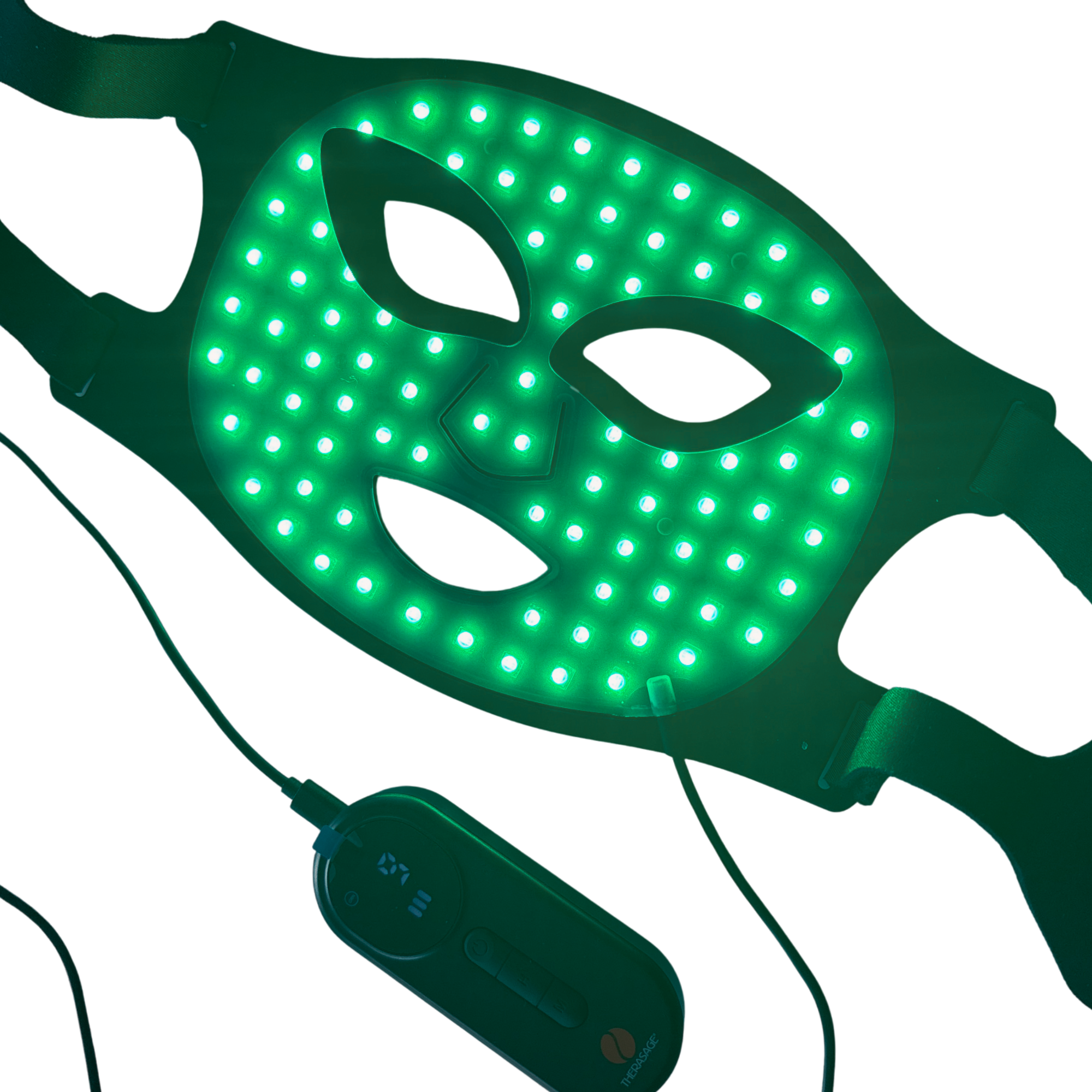TheraGlow Mask2Go™ Red Light Therapy LED Face Mask — 8 Light Modes with Adjustable Intensity for Collagen Support and Skin Renewal