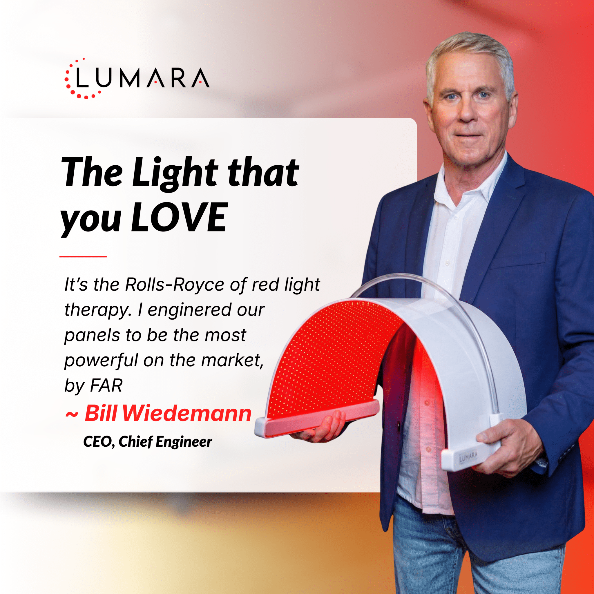 Illuminate V2 (VISO PRO) Lumara Illuminate Red V2 Light Therapy Panel | 1,980 LED Skin Longevity Device